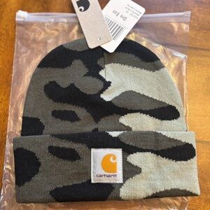Carhartt Camo Beanie - Black and Gray